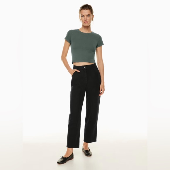 Wilfred Pants - Wilfred Free Aritzia Brennan Carpenter Black Pants Size 0 Pockets Loop Cotton